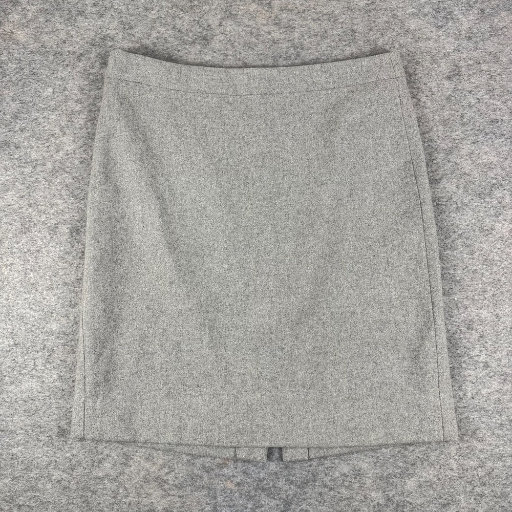 J Crew The Pencil Skirt Wool Blend Gray Womens 10
